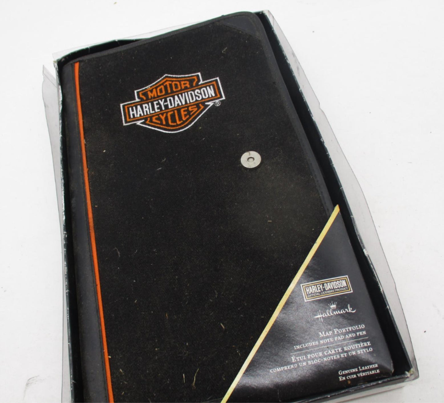 Harley Davidson Geuine Hallmark 2004 Map Portfolio w/ note pad & Pen