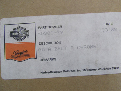 Harley Davidson Genuine NOS Chrome Rear Belt Guard FXWG Shovelhead 60380-79