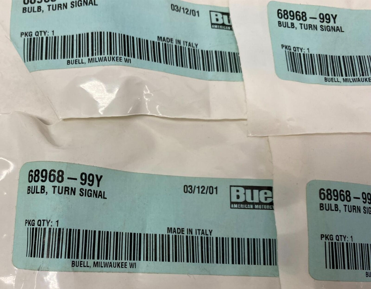 Harley Buell Genuine Lot (4) Turn Signal Bulbs 68968-99Y
