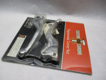 Custom Chrome Ergonomic Clutch & Brake Lever Set Blade 46-520 Doss Speedline