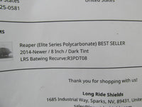 Harley Long Ride Sheilds LRS NOS 2014+ Reaper 8" Dark Tint Elite Series R3PDT08