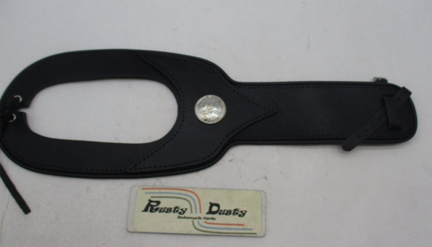 Harley Davidson 1977-85 Leather Gas Tank Dash Panel Cover w/ Concho DS-112011