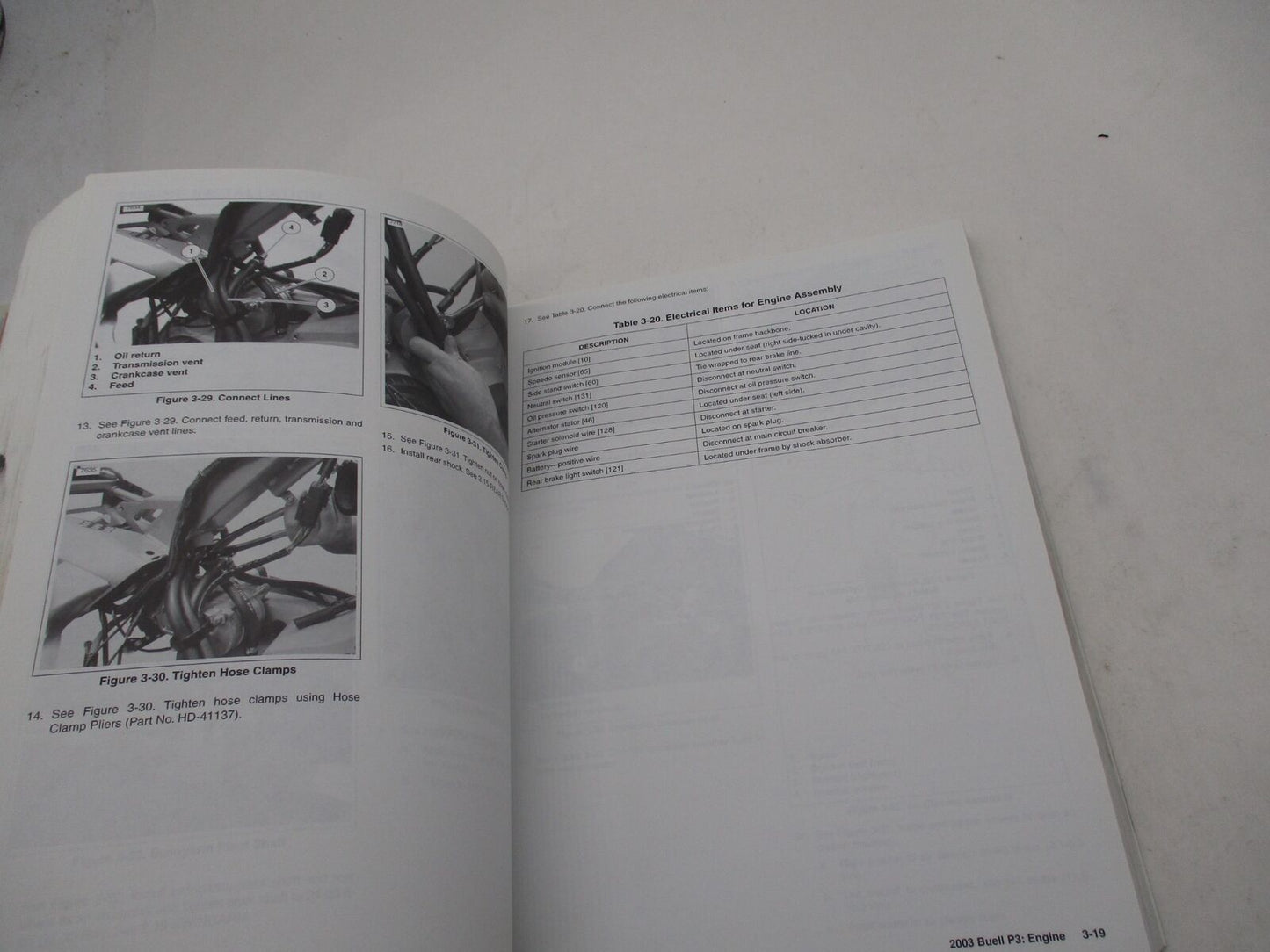 Harley Buell Official Factory 2003 P3 Blast Service Manual 99492-03Y
