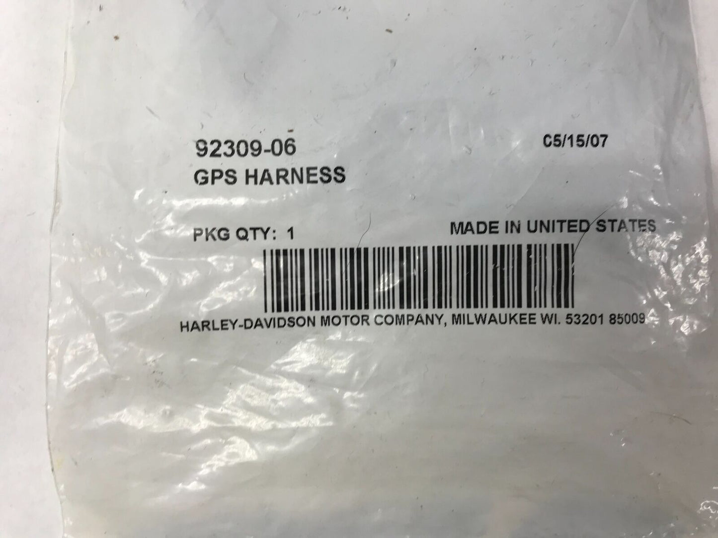 Harley Davidson Genuine GPS Harness Wiring 92309-06