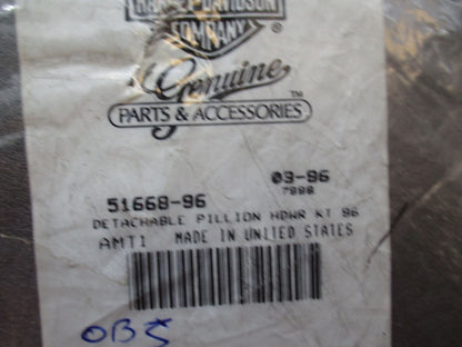 Harley Davidson Genuine NOS Detachable Pillon Hardware Kit 51668-96