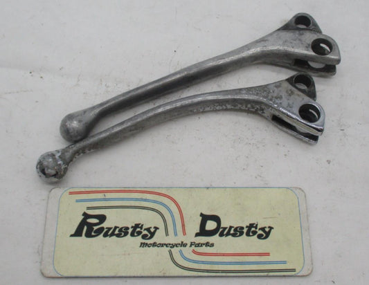 Lot of (2) Harley Panhead Knucklehead Set of Brake Clutch Hand Control Levers