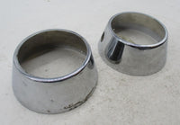 Pair of Harley Davidson Chrome Speedo Tach Gauge Covers Trim Rings 3"