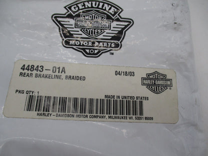 Harley Davidson Genuine NOS Rear FXDW Braided Brake line 44843-01A