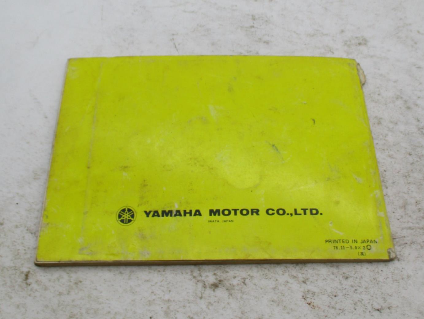 Yamaha Genuine XS650SF XS650-2F Owners Manual LIT-11626-01-65