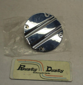 Harley Davidson Slotted Chrome Timing Cover Carb top Cover