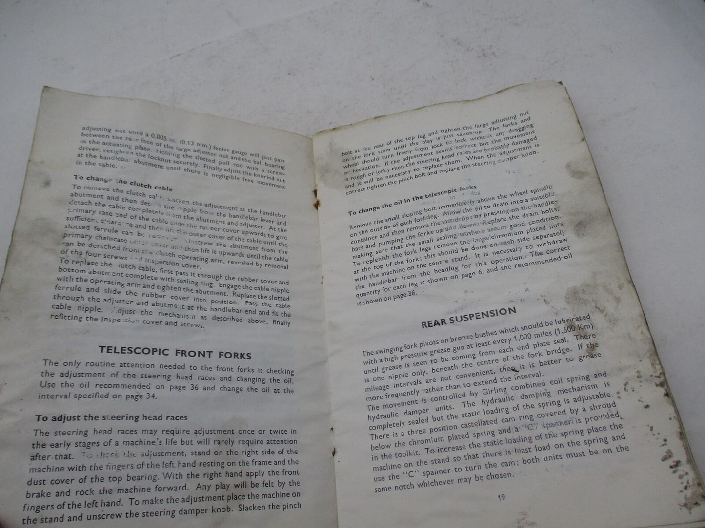 Original Triumph 1971 Trident T160 45 cub inch 750cc Owner's Manual Handbook