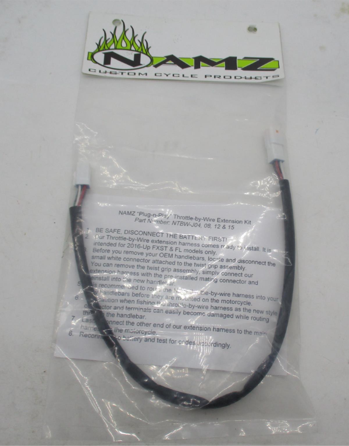 Harley Davidson Namz  NTBW-J15 NOS Throttle By Wire Extension Harness 15" 486430