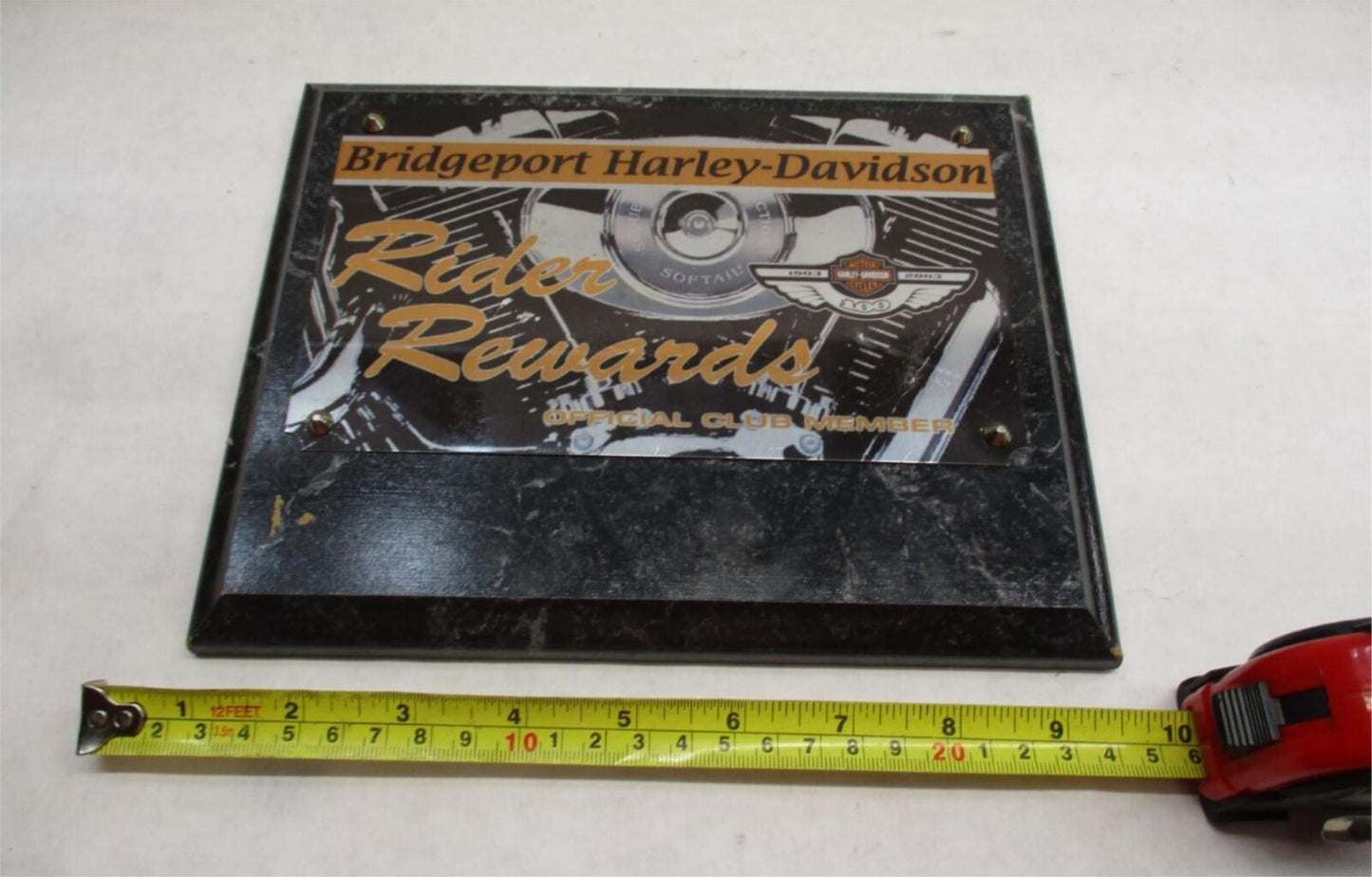 Bridgeport Harley Davidson Biker Club Member Membership Plaque