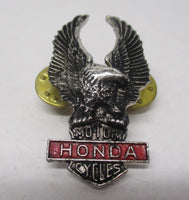 Honda Silver & Red Motorcycle Bike Cruiser Rider Vest Jacket Eagle Metal Pin