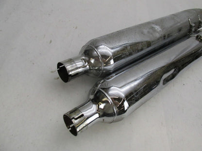 Pair of Harley Davidson Stock Touring Chrome Exhaust Mufflers 65547-07 65554-07