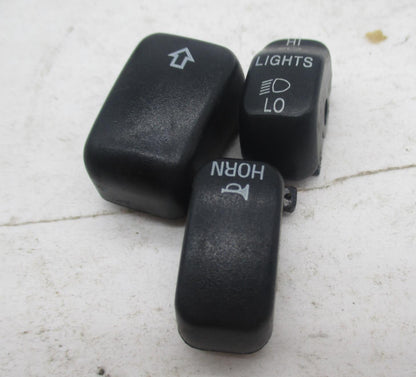 Lot of 3 Harley Davidson Handlebar Switch Assembly Buttons Black