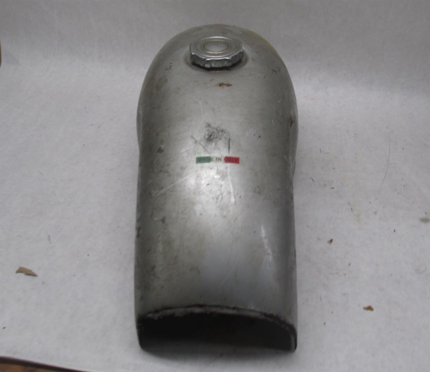 Vintage Italian Made in Itlay Silver Cafe Racer Motorcycle Gas Tank Gilera ?