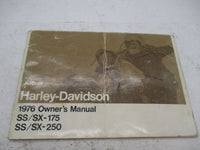 Harley Davidson 1976 AMF SS SX 175 and 250 Owner's Manual Book