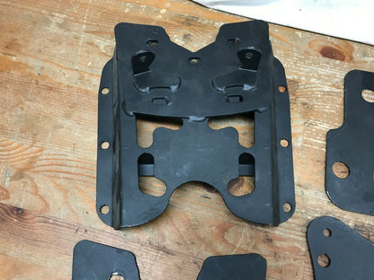 Universal Rear Luggage Rack Top Box Carrier Mount Bracket with Adapter Plates