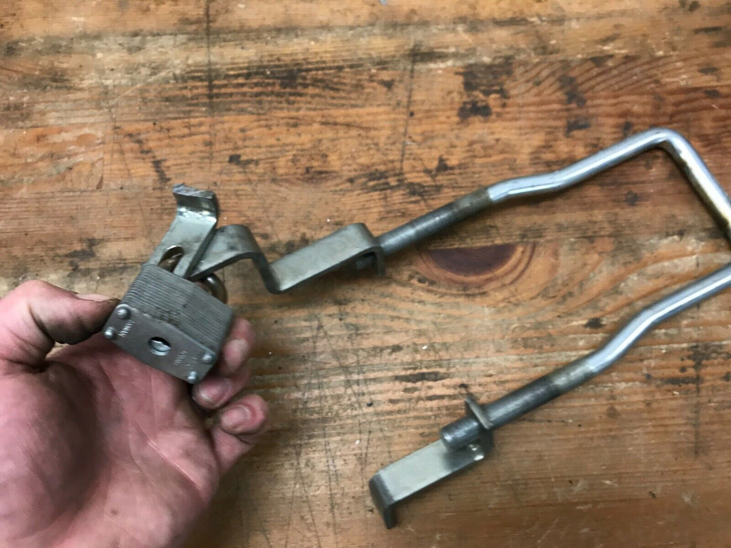 Vintage Motorcycle "Universal Front Wheel Lock Broken For Parts