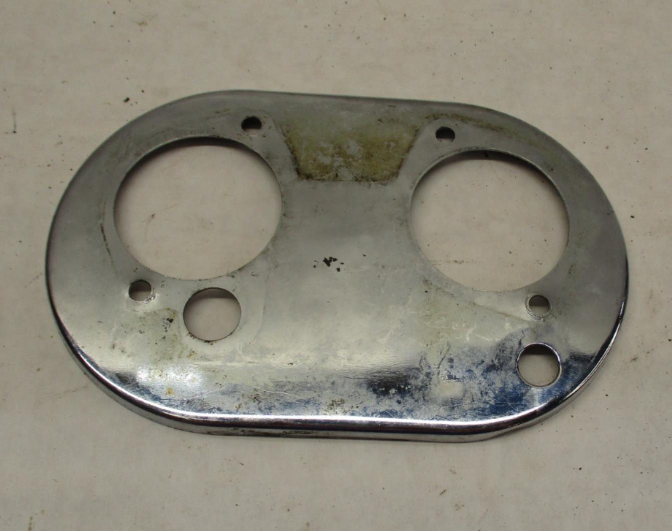 Harley Davidson Chrome Oval Dual Inlet Air Cleaner Backing Plate