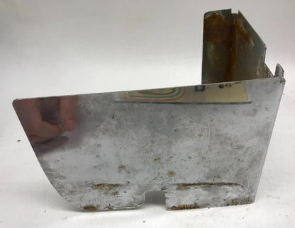 Harley Chrome Vintage Battery Tray Side Cover Smooth Shovelhead