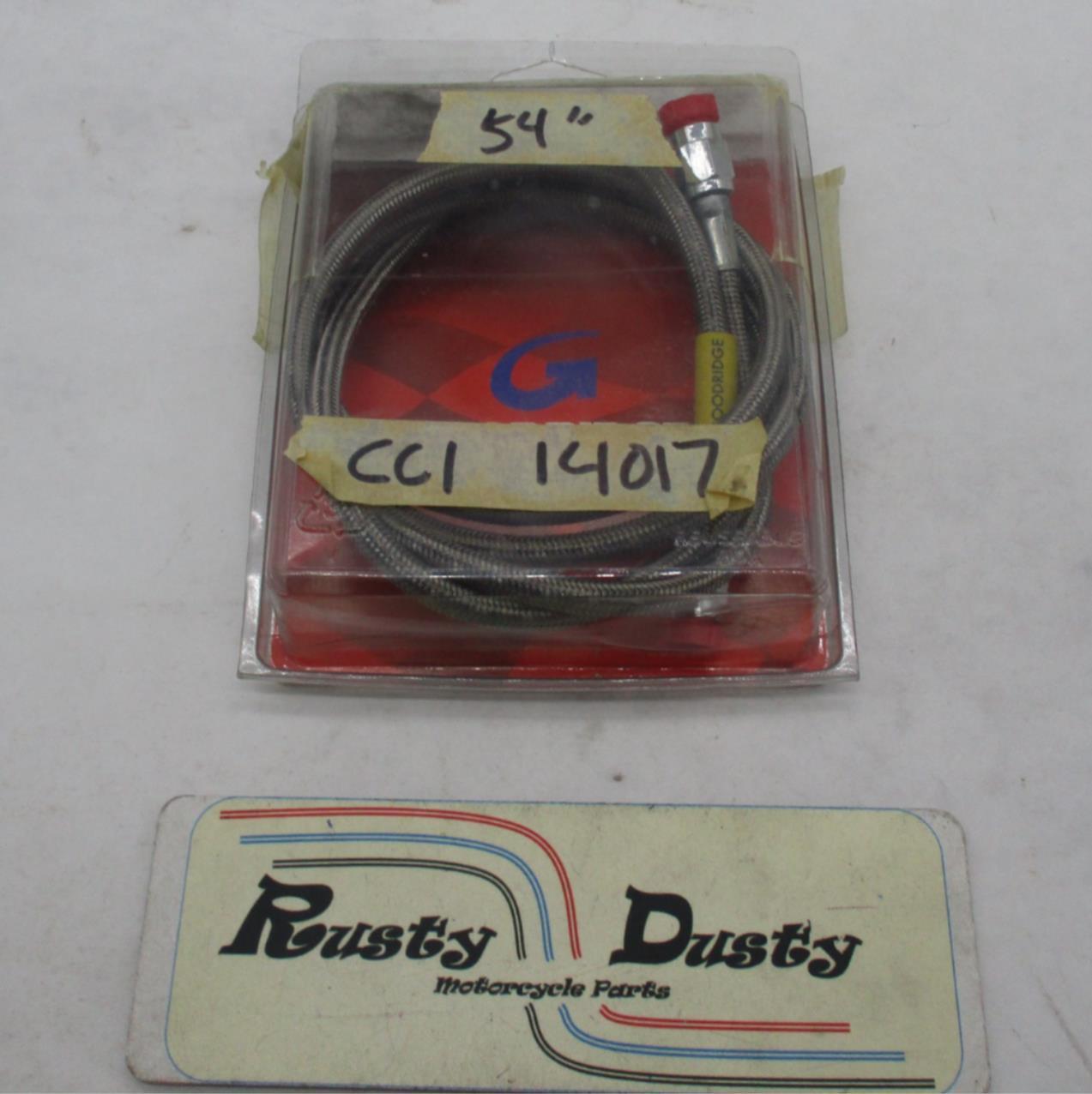 Goodridge Stainless Steel 54" Braided Universal Brake Line 14017 Harley Davidson