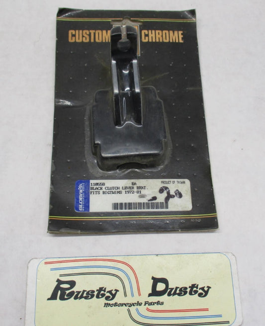 Custom Chrome Black Clutch Lever Bracket 110558 Big Twins 1972-81