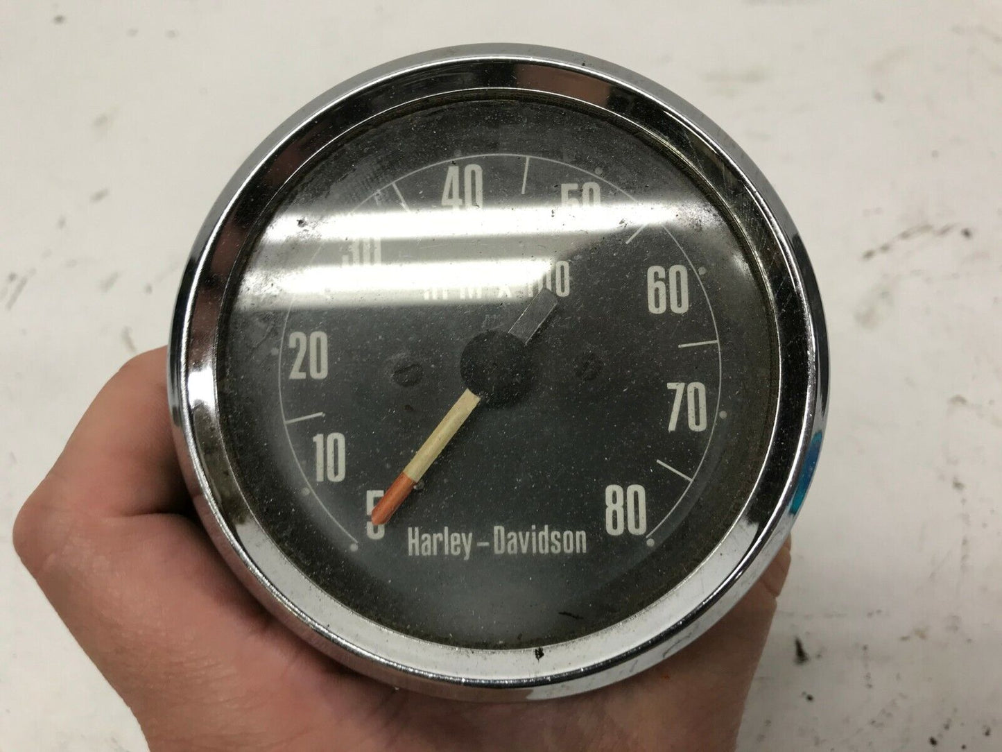 Harley-Davidson Tach Tachometer Chrome Trim 1-2 Ratio 92051-70 Sportster