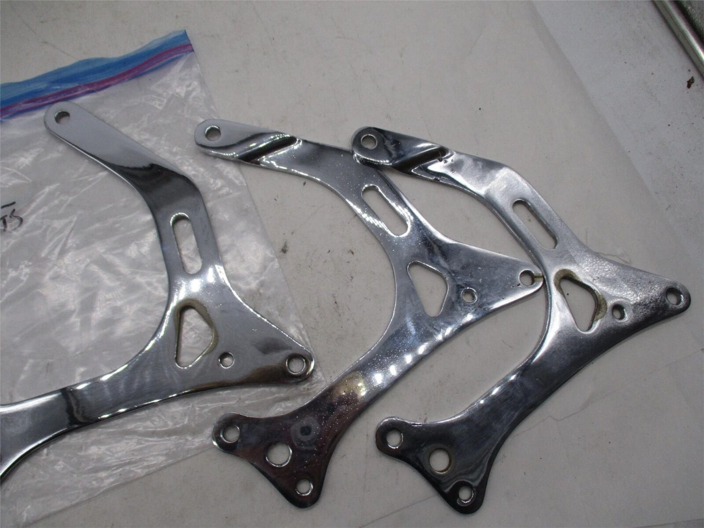 Lot of 3 BSA A10 PRe Unit Rear Chrome Motor Mount Brackets Mounts