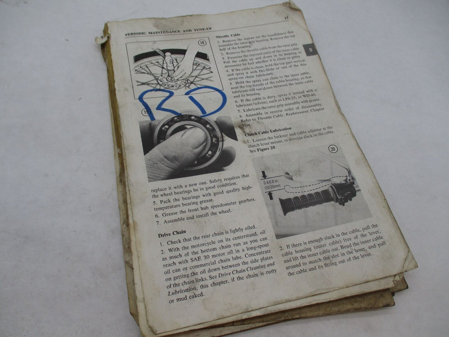 Vintage Original Yamaha R3, R5 and RD Manual Book Missing Pages