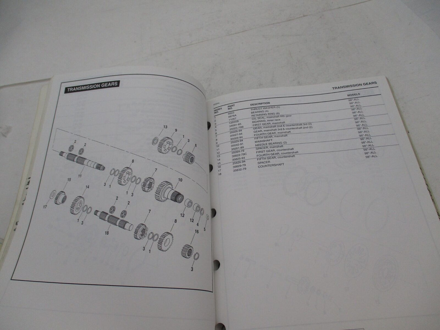 Harley Davidson Official Factory 1998 Softail Parts Catalog 99455-98A