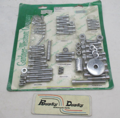 Harley 99-up FLT Gardner Westcott Polished Chrome Motor Allen Screw Set P-88-98