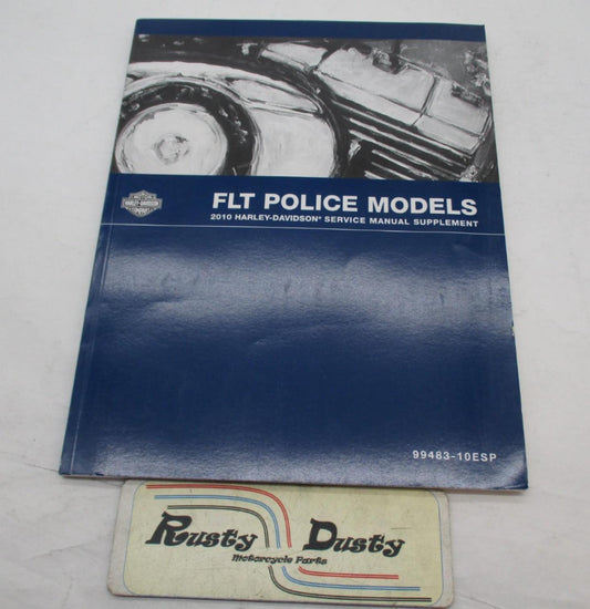 Harley Davidson Official 2010 FLT Police Service Manual Supplement 99483-10ESP
