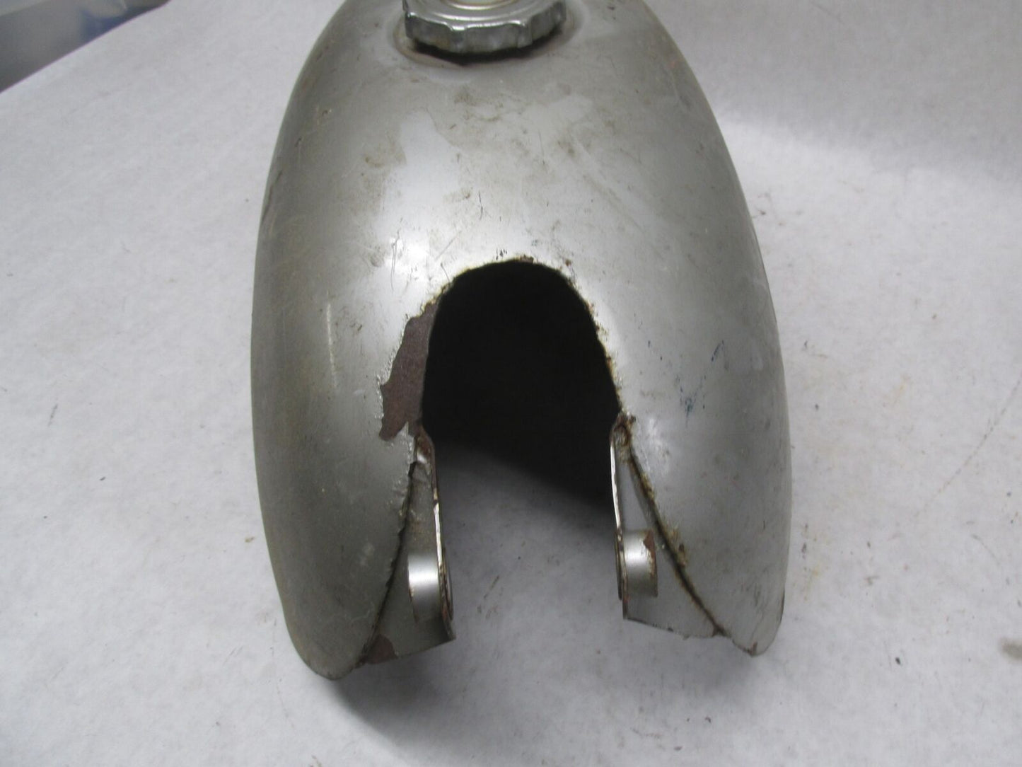 Vintage Italian Made in Itlay Silver Cafe Racer Motorcycle Gas Tank Gilera ?