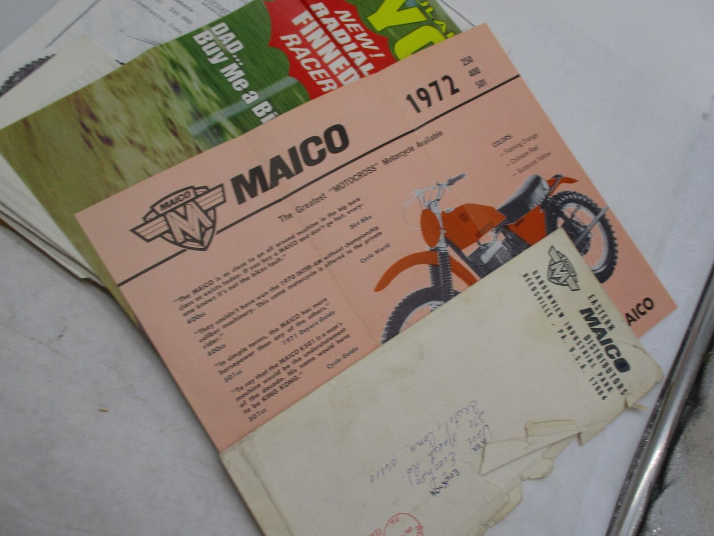 Mixed Lot of Maico Enduro Ephemera Motorcycle Dealer Brochures Papers