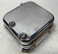 Harley Davidson Chrome Shovelhead Oil Tank w/ Temp Gauge Cap Late 70's 80's