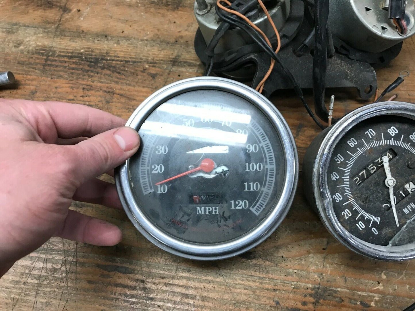 Lot of Harley Davidson Speedo Speedometer Tach Gauge instruments parts or Repair