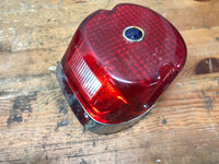 Harley Shovelhead Brake light Taillight Lens & Housing w/ Blue Jewel insert