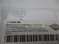 Harley Davidson Genuine NOS Relocation Kit Regulator Cover 74568-98