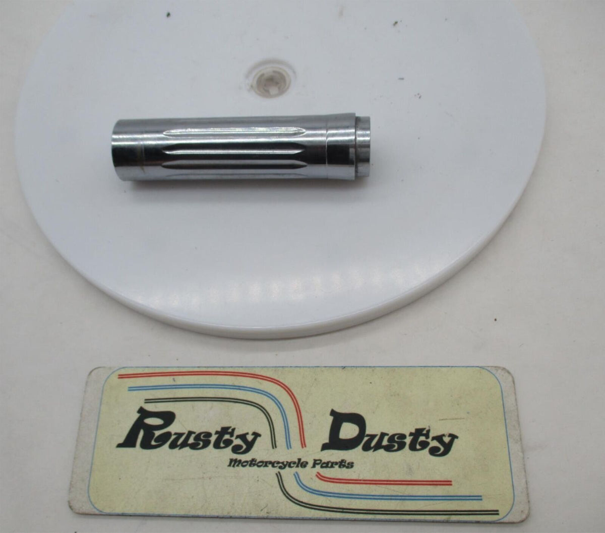 Harley Davidson Chrome Grooved Push Rod Tube Cover| Rusty Dusty Parts