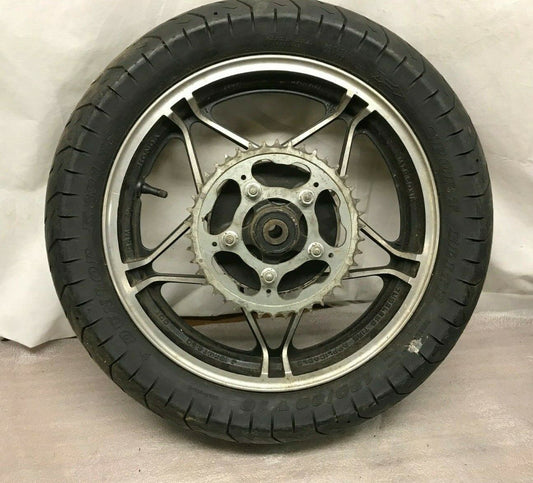 83 HONDA CB550 CB 550 SC NIGHTHAWK OEM REAR WHEEL RIM Tire 3X16 Dunlop k391