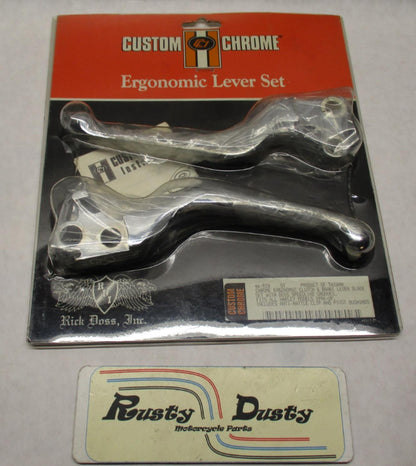 Custom Chrome Ergonomic Clutch & Brake Lever Set Blade 46-520 Doss Speedline