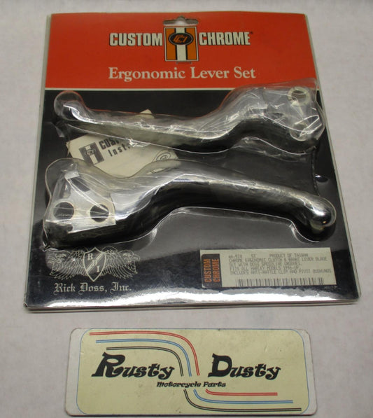 Custom Chrome Ergonomic Clutch & Brake Lever Set Blade 46-520 Doss Speedline