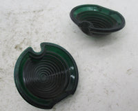 Pair of (2) Harley Davidson Green Plastic Bullet Turn Signal Lenses