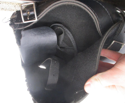 Universal Motorcycle Harley Pleather Fake Leather Fork Tool Bag Pouch 11"x5"
