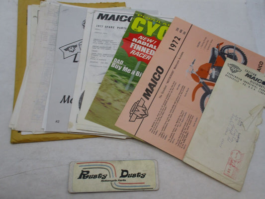 Mixed Lot of Maico Enduro Ephemera Motorcycle Dealer Brochures Papers