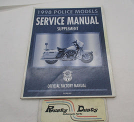 Harley Davidson Official 1998 Police Service Manual Supplement 99483-98SP