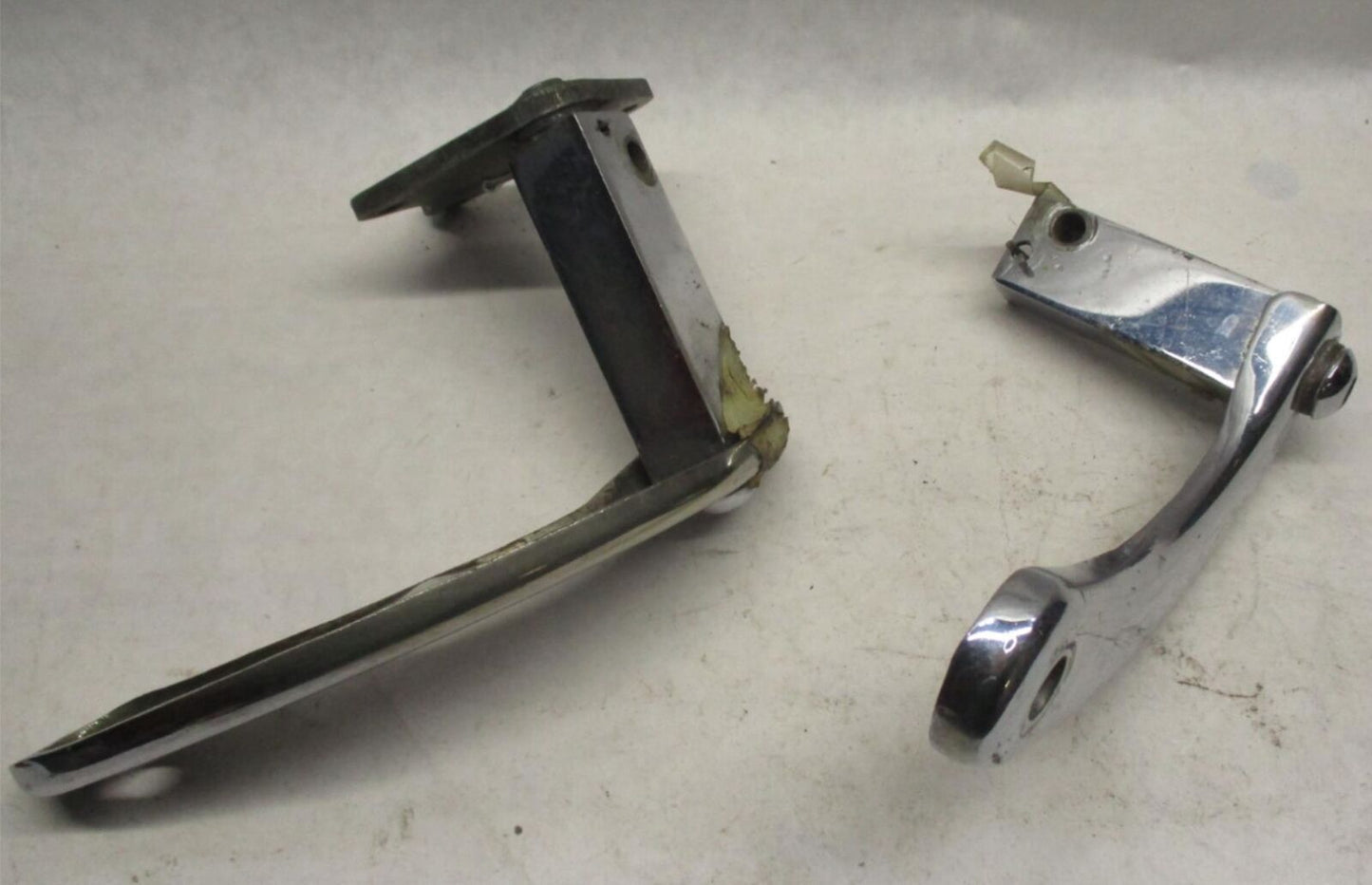 Pair of Harley Davidson Big Twin Chrome Foot Peg Mounting Bracket Extensions