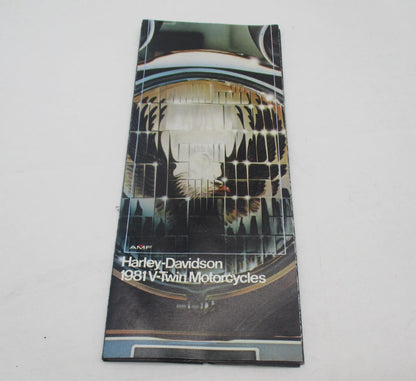 1981 Harley Davidson AMF V-Twin Motorcycle Models Sales Pamphlet Brochure